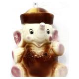Vntg elephant sailor in brown cookie jar