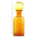 Vntg Empoli amber decanter w/ ball stopper