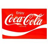 Vntg metal 36x24 Enjoy Coca Cola adv sign