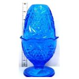 Fenton blue pineapple fairy lamp