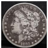 1885O Morgan silver dollar