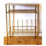 MCM metal base record player stand