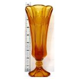 Fostoria 8in amber coin glass vase