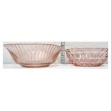 Lot of 2 pink depression bowls