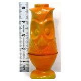 Orange paint 2 piece owl fairy lamp