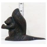 Vintage iron squirrel doorstop