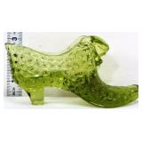 Fenton olive green hobnail shoe