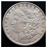 1887 Morgan silver dollar