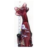 Fenton 12in amethyst Halloween gnome alley cat