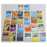 Lot of 26 1 grain silver bars on Pokemon cards
