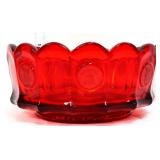 Fostoria 7.5in red coin glass bowl