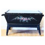 Vntg painted black dough box see pics