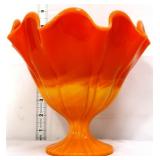 MCM LE Smith 8in wide bittersweet pedestal compote
