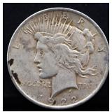 1922 peace dollar