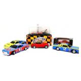 Lot of scale model race cars