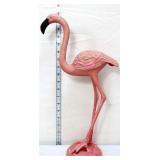 18in cast aluminum pink flamingo figure