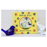 Fenton 4th Of July Holiday Parade figure set w box