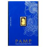 PAMP 1 gram gold piece