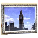 Framed 24x19.5 Big Ben clock art NO SHIPPING