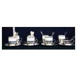 Set of demitasse silverplate cups & saucers Brazil
