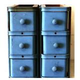 Lot of 2 vintage painted sewing machine drawers