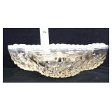 Moonstone hobnail divided relish dish