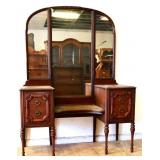 1920s vanity w/ tri fold mirror see photos