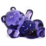Fenton purple laying teddy bear figure