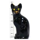 Fenton black 5in sitting cat figure
