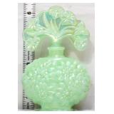 Fenton seafoam green iridescent perfume bottle