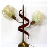 MCM 2 head lucite spaghetti shade lamp
