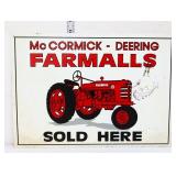Metal McCormick Farmall Sold Here sign