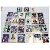 Lot of 27 1 grain silver bars on sports cards