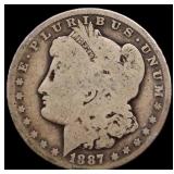 1887O Morgan silver dollar