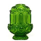 Vintage green moon & stars fairy lamp