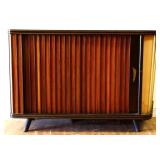 MCM stereo/bar w/ sliding door untested see pics