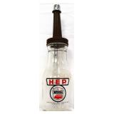 Glass Imperial oil bottle