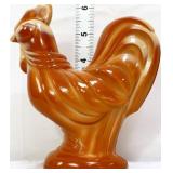 Fenton 6in chocolate slag rooster figure