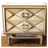 MCM blonde 2 drawer nightstand see pics