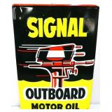 Metal 14x20 Signal Outboard Motor Oil sign