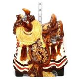 Vntg Western Saddle with lasso cookie jar
