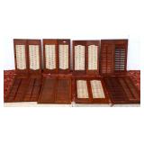 Lot of 8 vintage wood shutters