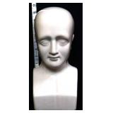 12in white head bust