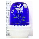 Fenton cobalt top butterfly garden fairy lamp