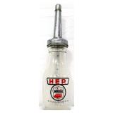 Glass Imperial oil bottle