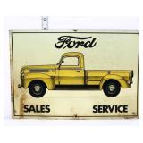 Metal Ford Sales & Service sign