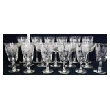 Lot of 18 Libbey Rock Sharp stemware