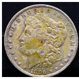 1896 Morgan silver dollar