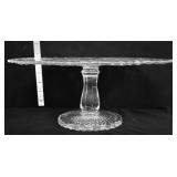 Vntg IG clear fashion pattern cake stand