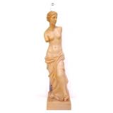 Vntg 12in A Santini alabaster resin Venus figure